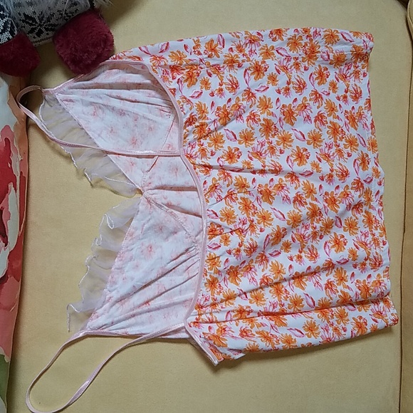 Kenzie cream satin, Soho stretch cotton floral camisoles size large. - Picture 8 of 10